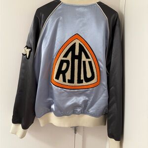 Rhugi Blue and Black Varsity Jacket